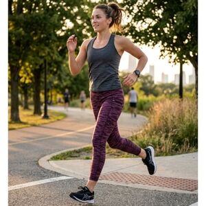 Title Nine Maroon Daily Decathlon Tights Headlands Leggings